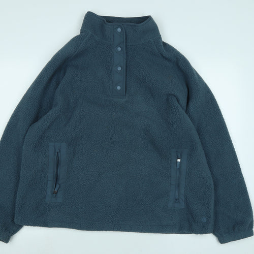 Good Move Womens Blue Polyester Pullover Sweatshirt Size 16