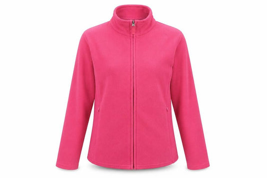 Front view of Marks & Spencer women’s pink jacket, size UK 10, zip