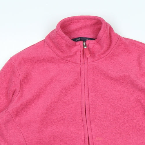 Marks and Spencer Womens Pink Jacket Size 10 Zip