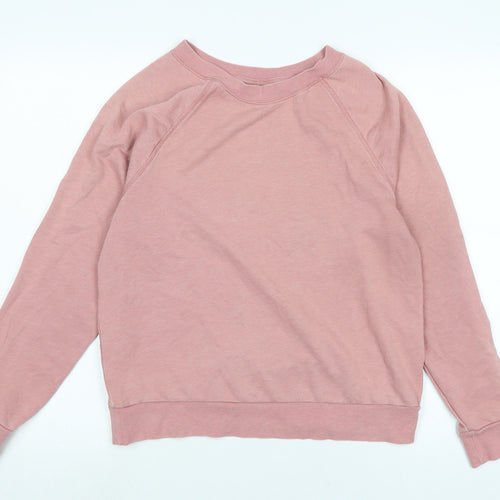 Divided Womens Pink Cotton Pullover Sweatshirt Size M