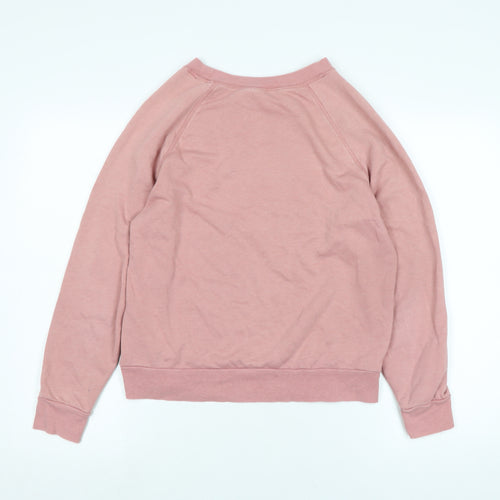 Divided Womens Pink Cotton Pullover Sweatshirt Size M