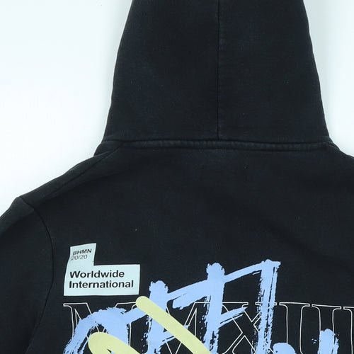 boohoo man Mens Black Polyester Pullover Hoodie Size XS