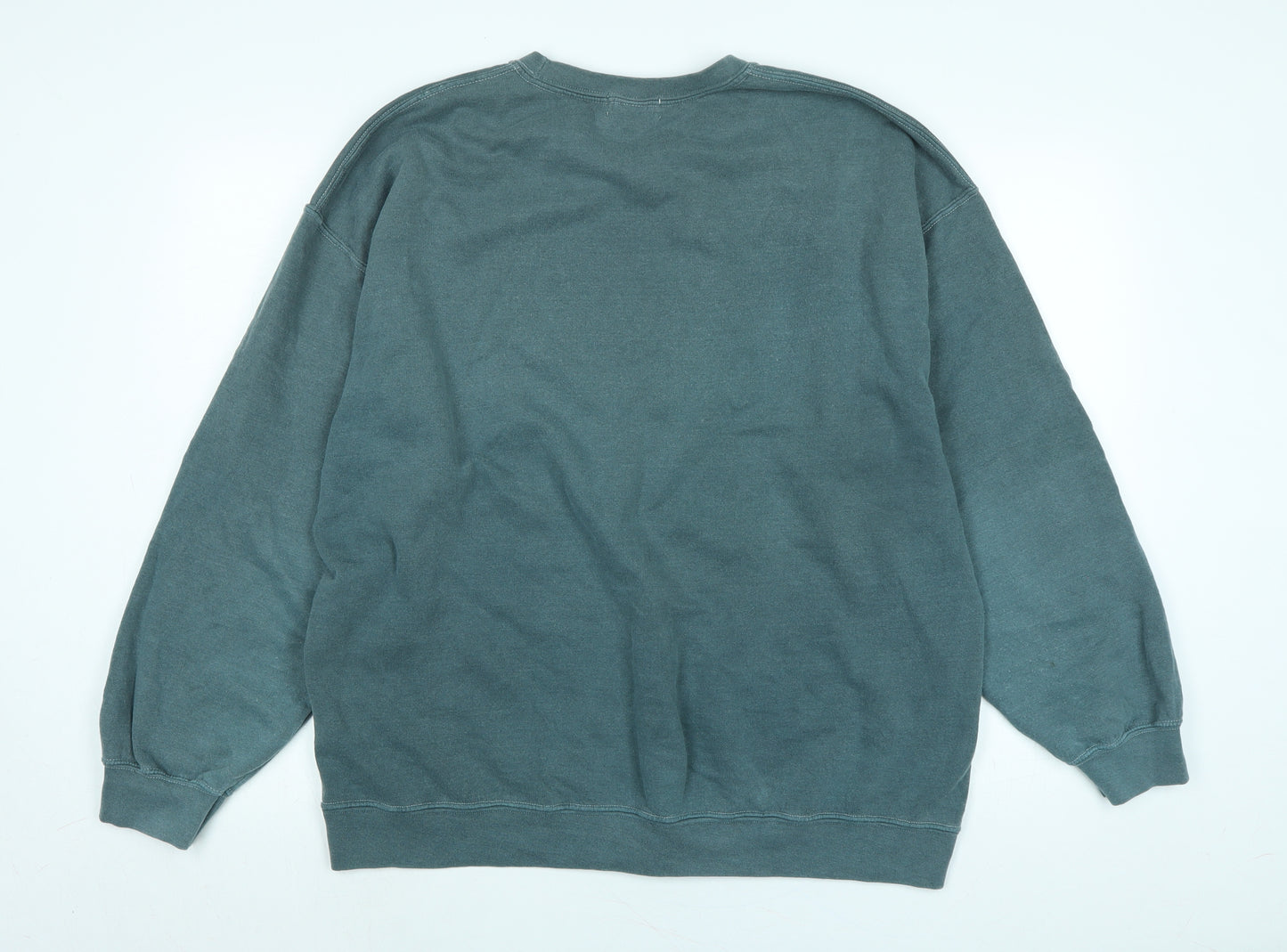 Topman Mens Green Polyester Pullover Sweatshirt Size M