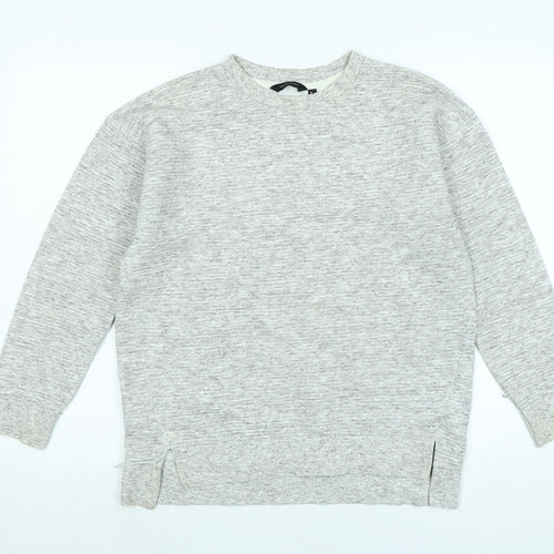New Look Womens Grey Cotton Pullover Sweatshirt Size M