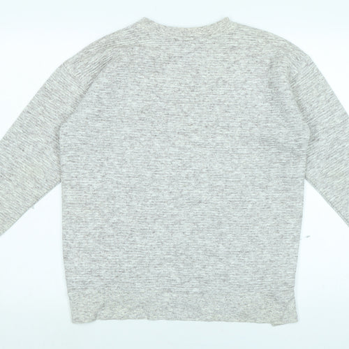 New Look Womens Grey Cotton Pullover Sweatshirt Size M