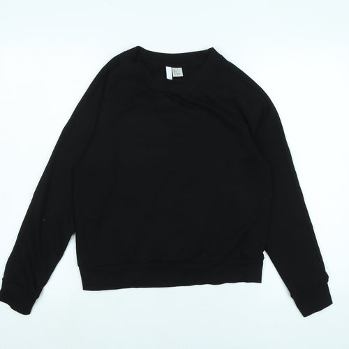 Divided Womens Black Polyester Pullover Sweatshirt Size S