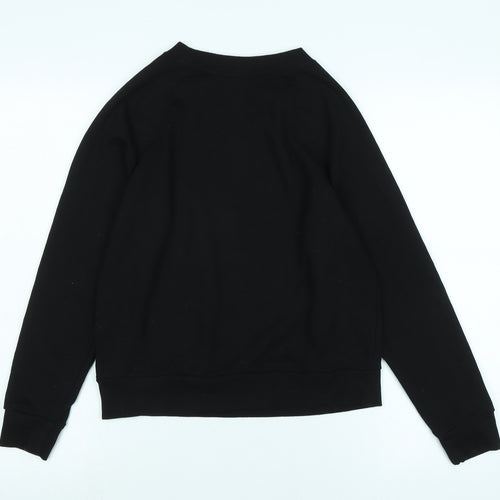 Divided Womens Black Polyester Pullover Sweatshirt Size S