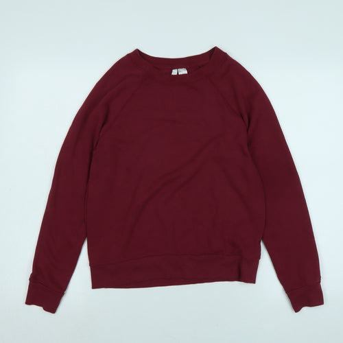 Divided Womens Red Cotton Pullover Sweatshirt Size S