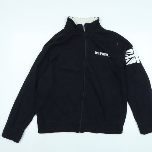 Burton Mens Blue Jacket Size M Zip - Best of British