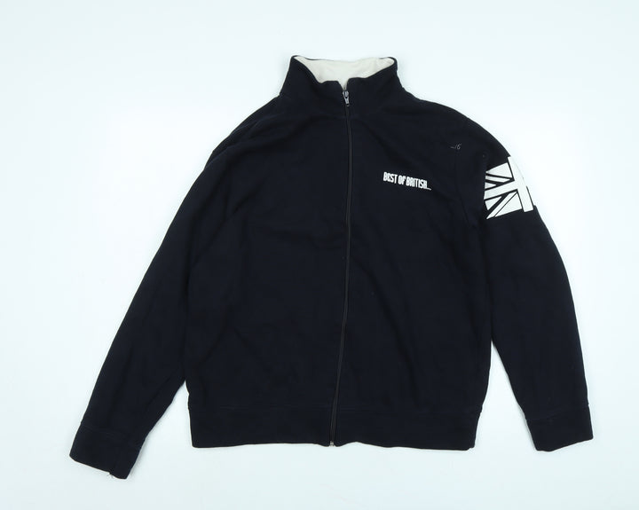 Burton Mens Blue Jacket Size M Zip - Best of British