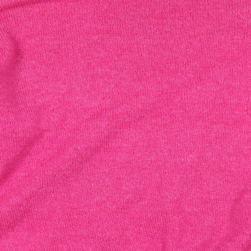 La radoute Womens Pink Mock Neck Acrylic Pullover Jumper Size XL