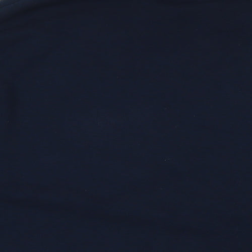Marks and Spencer Womens Blue Polyester Pullover Sweatshirt Size L - Striped Sleeves.