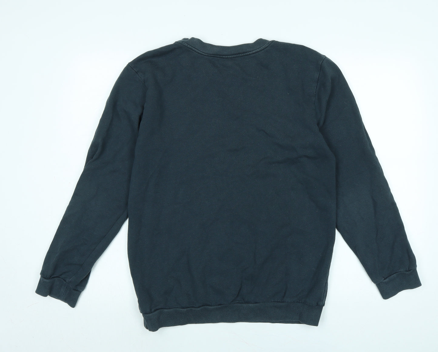Topshop Womens Blue Cotton Pullover Sweatshirt Size 8