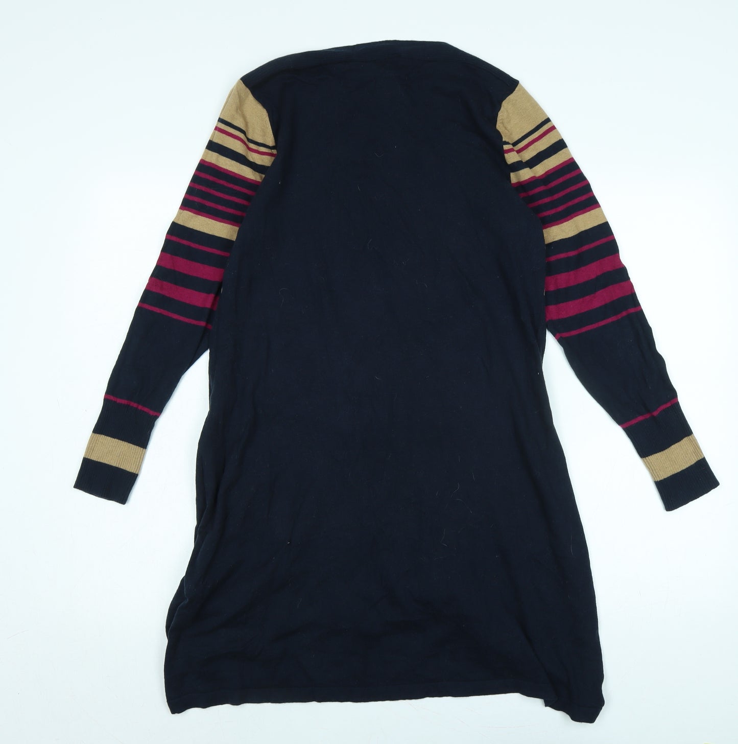 NEXT Womens Blue Cotton Jumper Dress Size 16 Collared