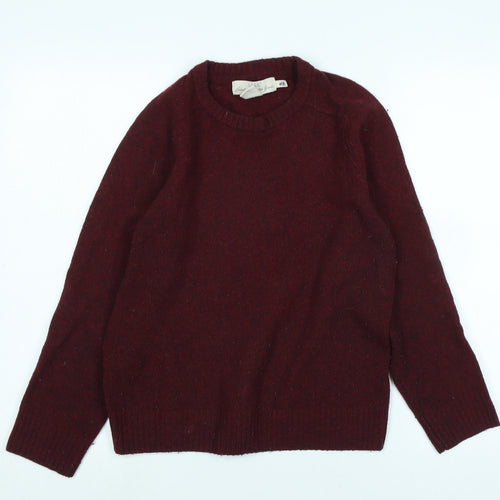 H&M Womens Red Crew Neck Polyimide Pullover Jumper Size M