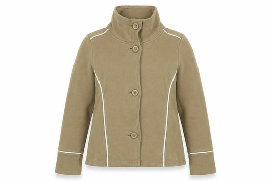 Front view of Next women’s black jacket, size UK 12, button
