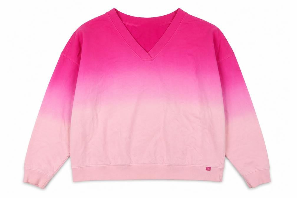 Front view of By Boutique women’s pink polyester pullover sweatshirt, size S