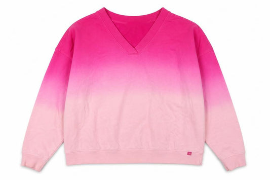 Front view of By Boutique women’s pink polyester pullover sweatshirt, size S
