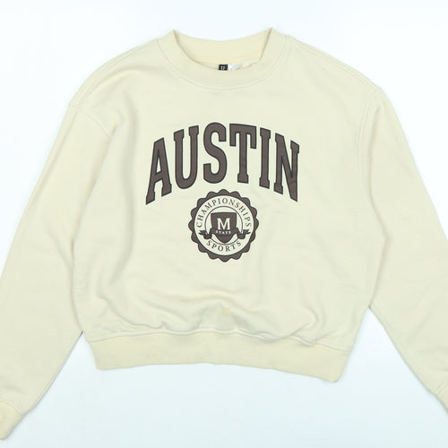 Divided Womens Beige Polyester Pullover Sweatshirt Size M - Austin Championships