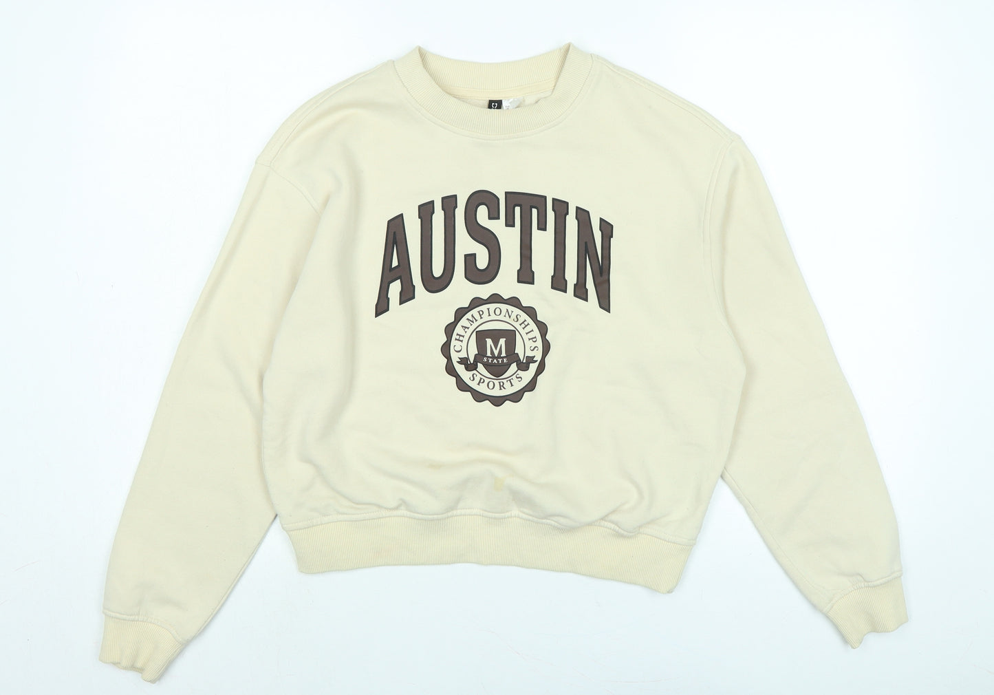 Divided Womens Beige Polyester Pullover Sweatshirt Size M - Austin Championships