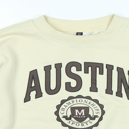 Divided Womens Beige Polyester Pullover Sweatshirt Size M - Austin Championships