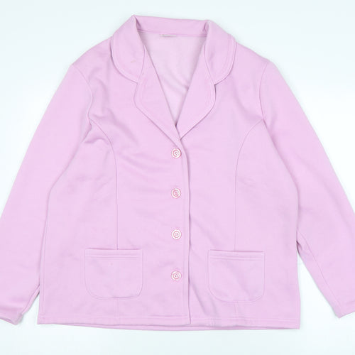 Damart Womens Purple Jacket Poncho Size 18 Button