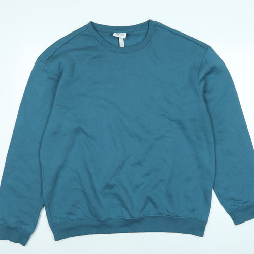 H&M Mens Blue Polyester Pullover Sweatshirt Size L