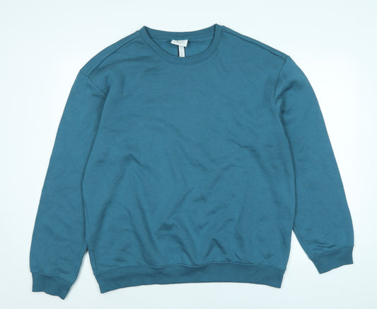 H&M Mens Blue Polyester Pullover Sweatshirt Size L