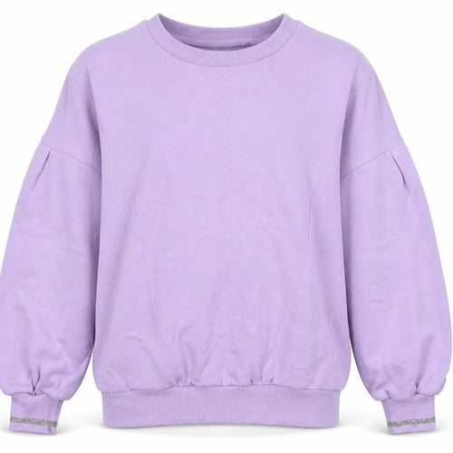 NEXT Girls Purple Polyester Pullover Sweatshirt Size 15 Years - Glitter band to cuffs.