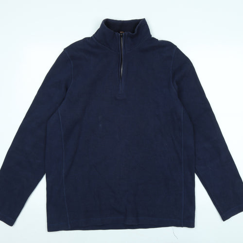 John Lewis Mens Blue Cotton Pullover Sweatshirt Size L