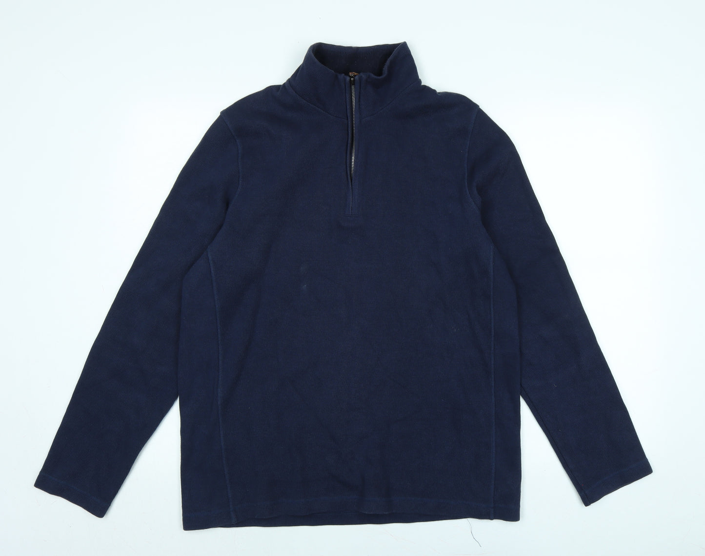 John Lewis Mens Blue Cotton Pullover Sweatshirt Size L