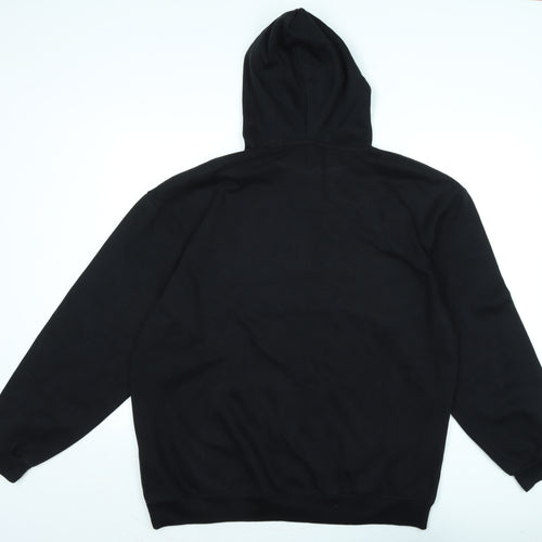 boohoo man Mens Black Polyester Pullover Hoodie Size L - MAN