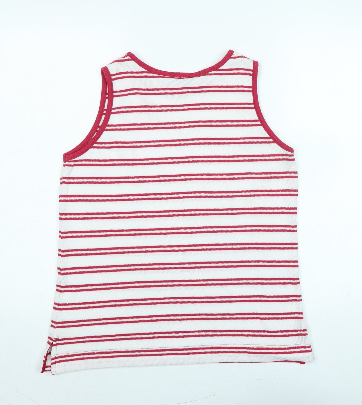 Marks and Spencer Womens White Scoop Neck Polyester Vest Jumper Size 12