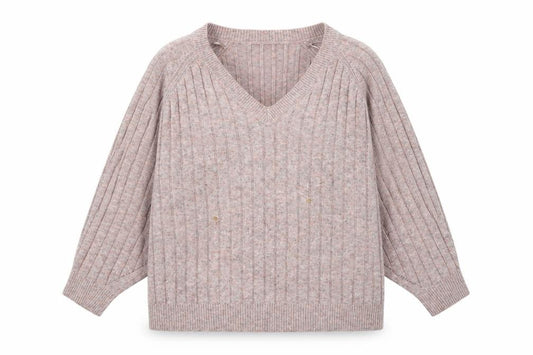 Next Womens Pink V-Neck Polyester Pullover Jumper Size XL
