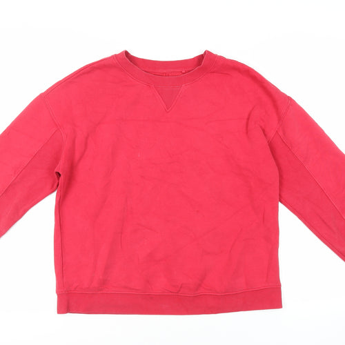 NEXT Womens Red Cotton Pullover Sweatshirt Size M Pullover