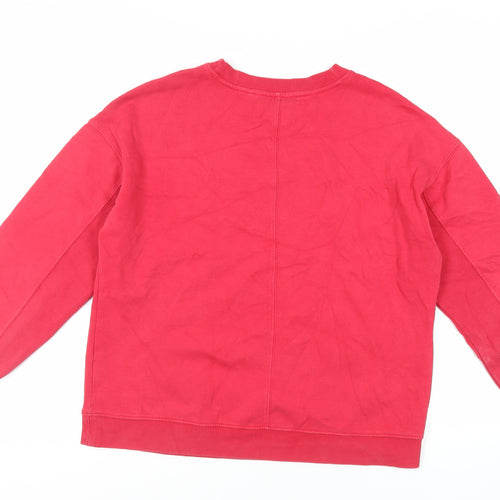 NEXT Womens Red Cotton Pullover Sweatshirt Size M Pullover