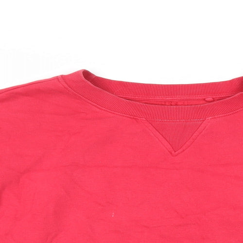 NEXT Womens Red Cotton Pullover Sweatshirt Size M Pullover