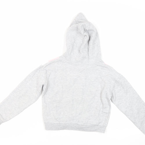 California Girls Grey Colourblock Cotton Pullover Hoodie Size 8-9 Years Pullover