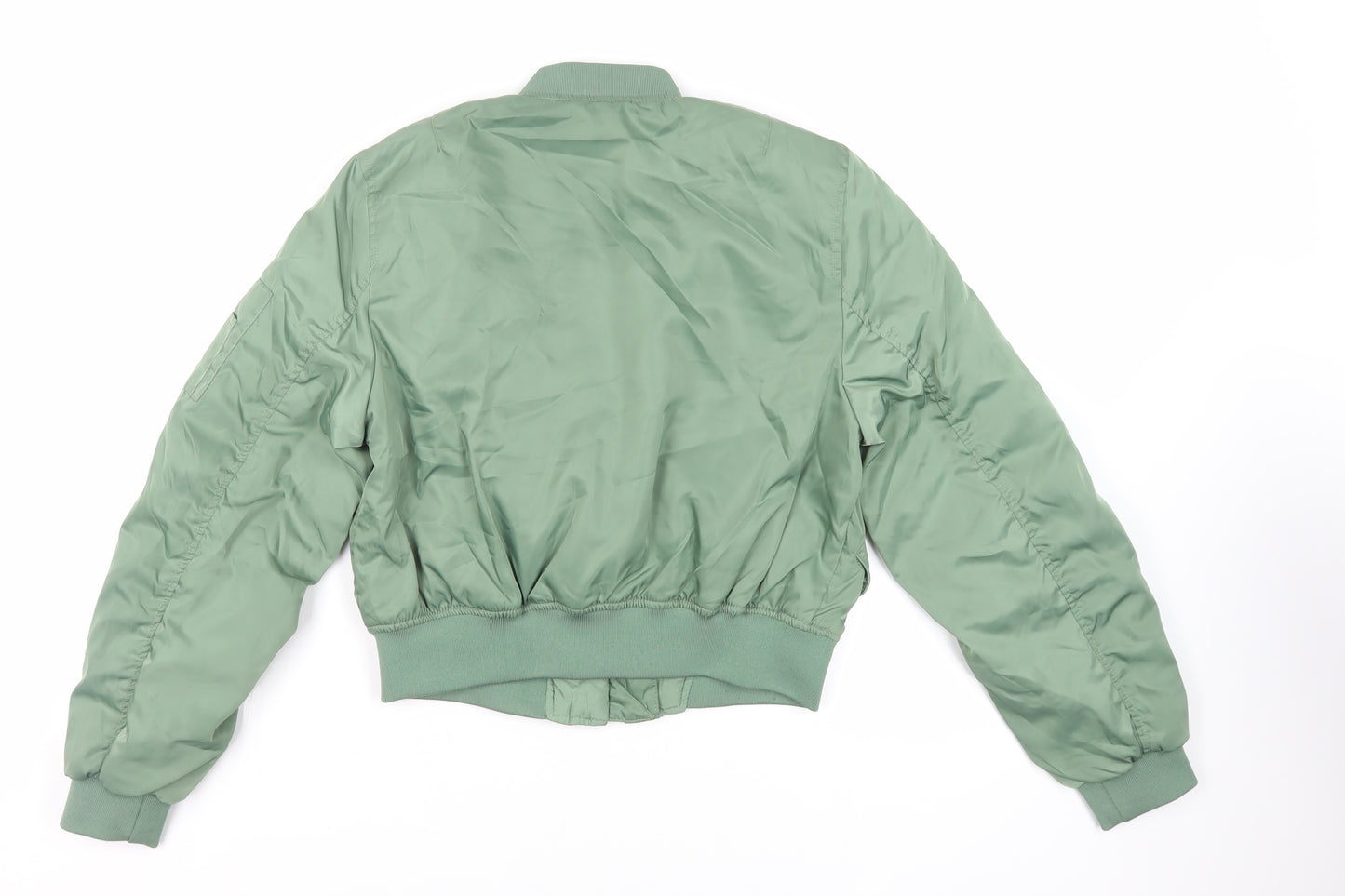Pull&Bear Womens Green Bomber Jacket Jacket Size S Zip