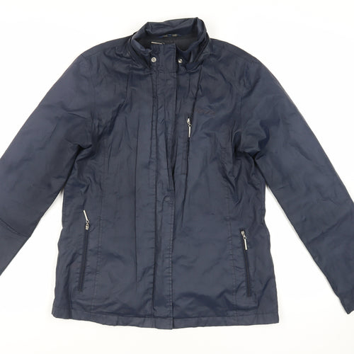 Maine New England Womens Blue Jacket Size 12 Zip - Lightweight Zipped Pockets