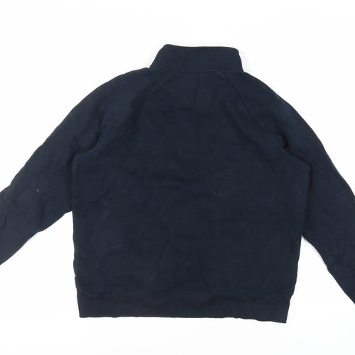 Marks and Spencer Womens Blue Cotton Pullover Sweatshirt Size M Zip - Pockets