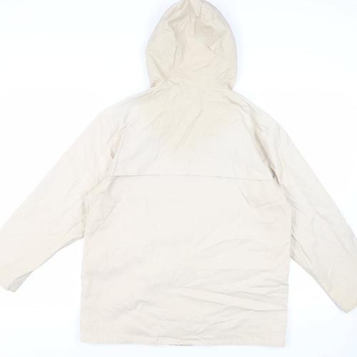 Marks and Spencer Womens Beige Jacket Size 12 Zip - Hooded