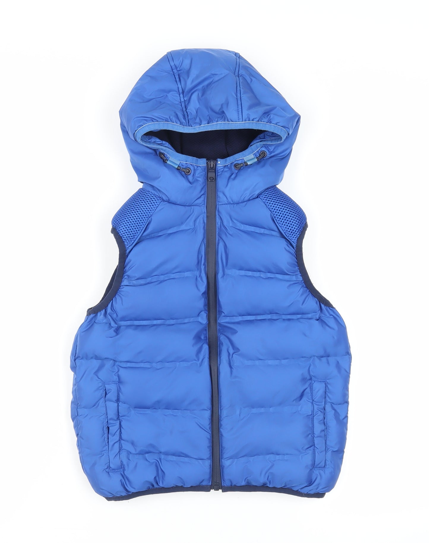 NEXT Boys Blue Gilet Jacket Size 7 Years Zip - Hooded