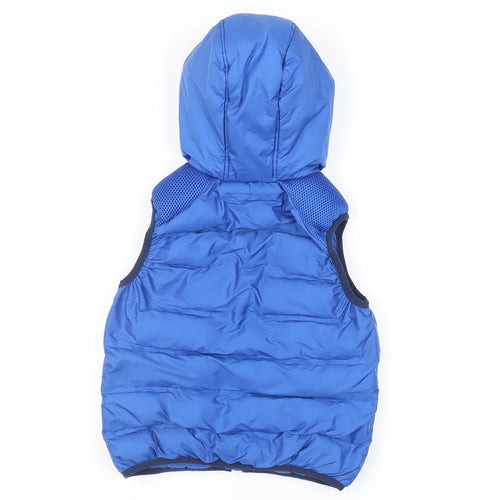 NEXT Boys Blue Gilet Jacket Size 7 Years Zip - Hooded