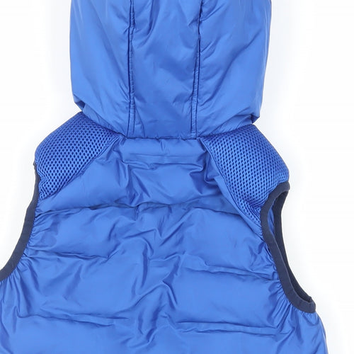 NEXT Boys Blue Gilet Jacket Size 7 Years Zip - Hooded