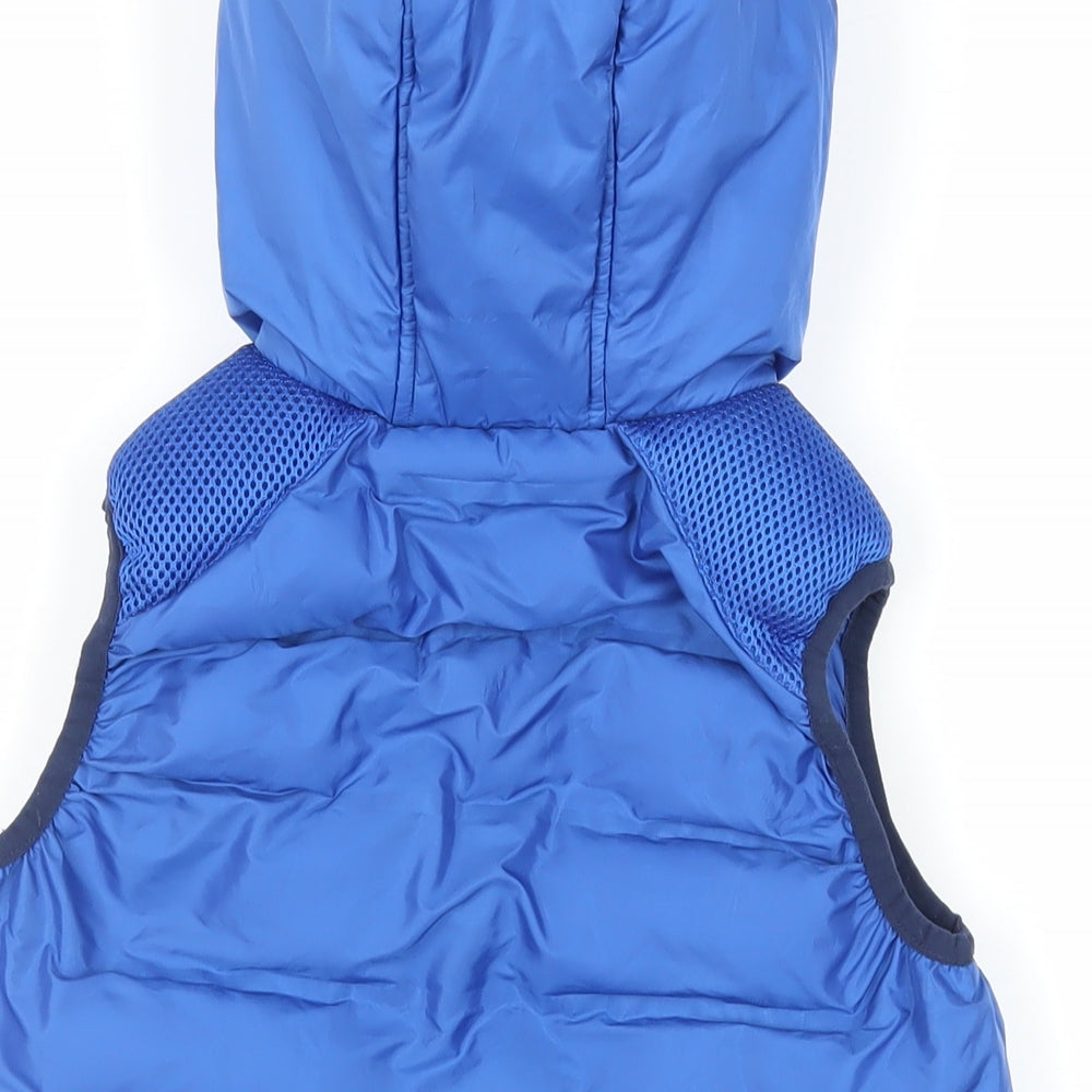 NEXT Boys Blue Gilet Jacket Size 7 Years Zip - Hooded