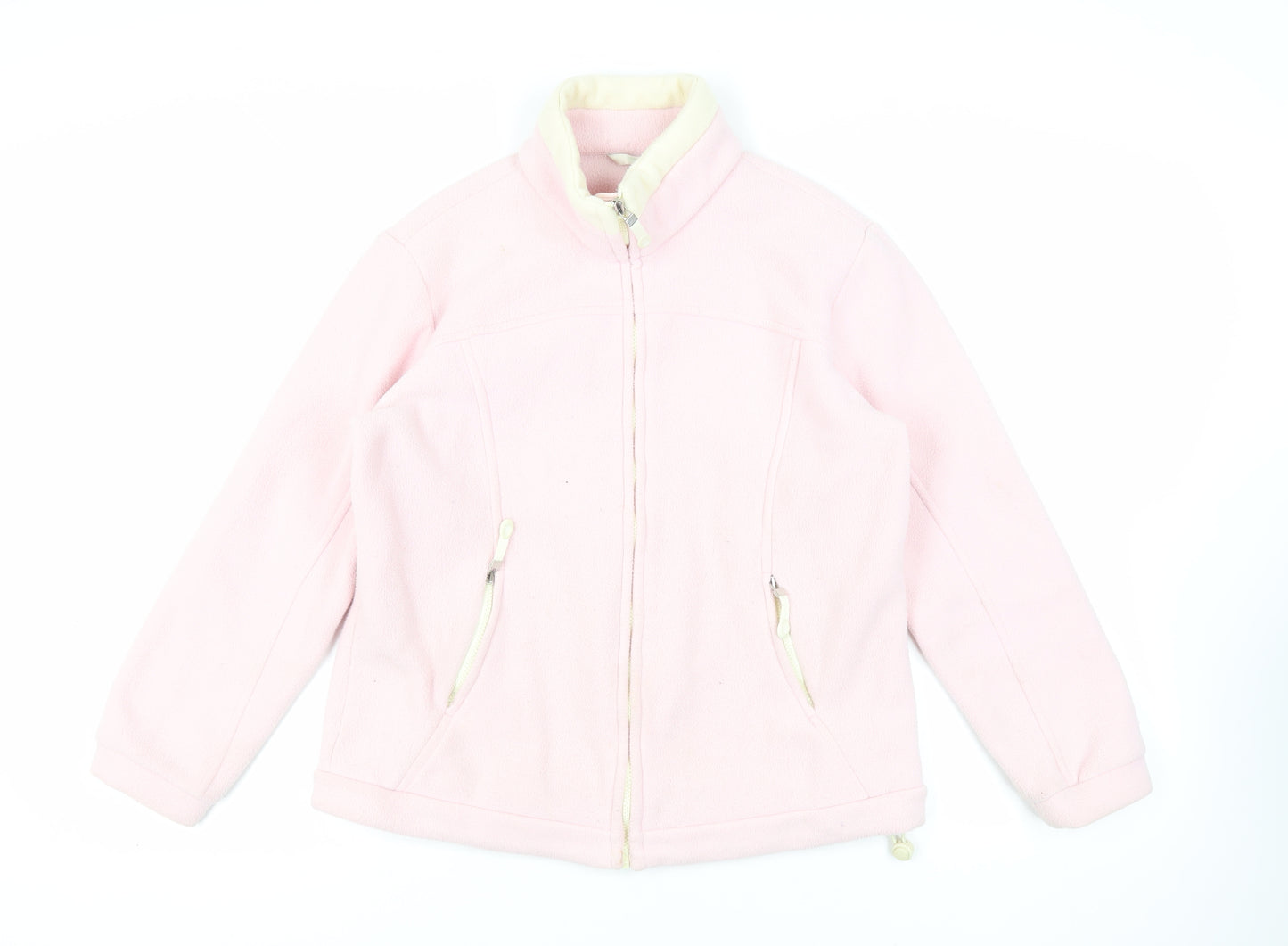 Marks and Spencer Womens Pink Jacket Size 12 Zip - Zipped Pockets