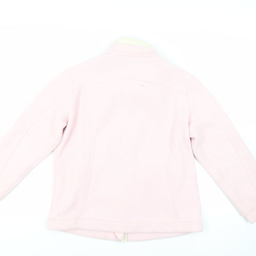 Marks and Spencer Womens Pink Jacket Size 12 Zip - Zipped Pockets