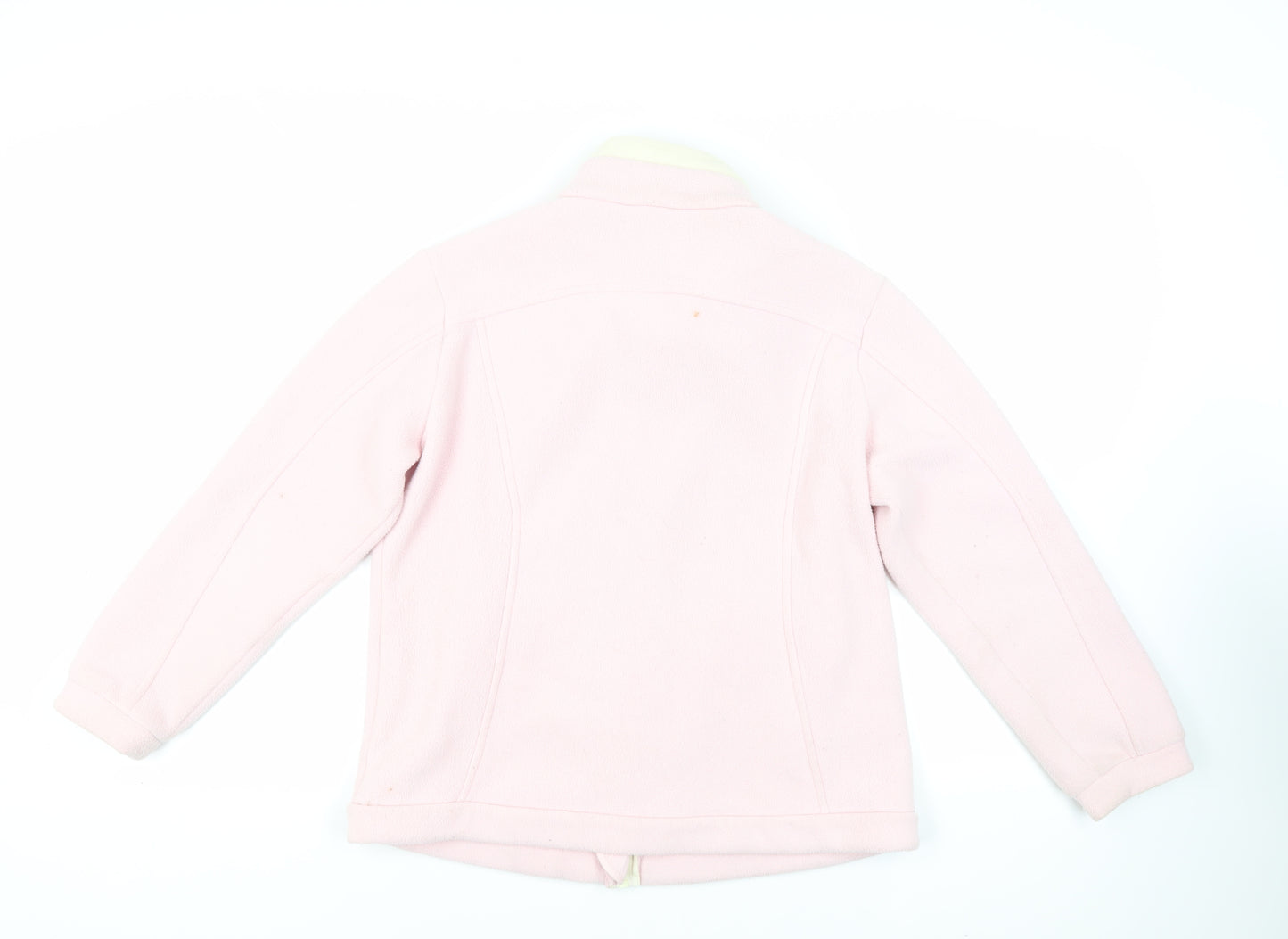 Marks and Spencer Womens Pink Jacket Size 12 Zip - Zipped Pockets