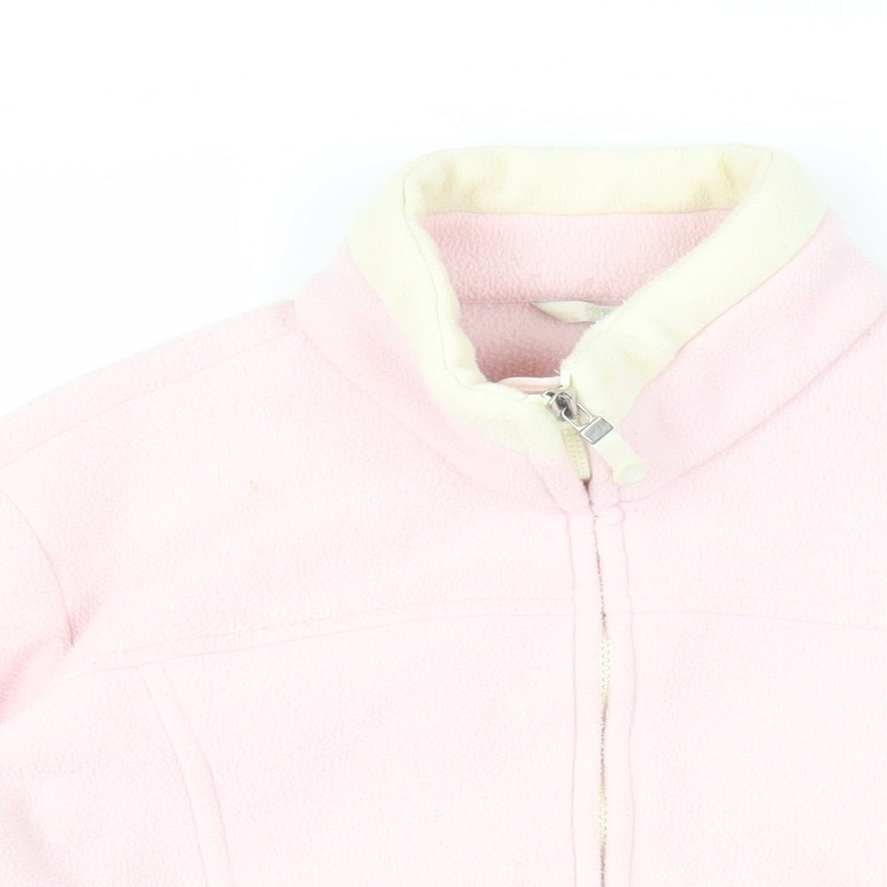 Marks and Spencer Womens Pink Jacket Size 12 Zip - Zipped Pockets